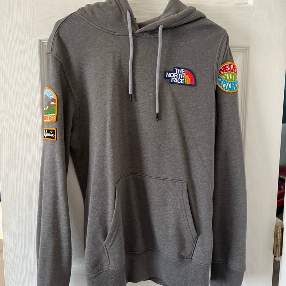Northface men’s small gray hoodie.